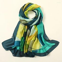 Scarves 2023 Luxury Fashion Silk Scarf Female Print Women Wrap Lady Head Shawl Beach Hijab Foulard Muffler Bandanna Pareo Sunscree