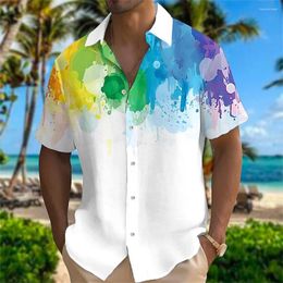 Men's Casual Shirts Colourful Animal Pattern Gorgeous Short Hawaiian Fashion 3d Print Coolness Ventilate Party Summer Oversized Clothing