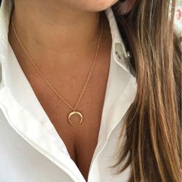 Pendant Necklaces Fashion Women Boho Moon Necklace Chain Choker Beach Jewellery Gift