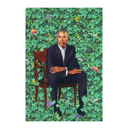 Barack Obama Portraits Kehinde Wiley Painting Poster Print Home Decor Framed Or Unframed Popaper Material5675077