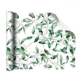 Duvar Kağıtları Yeşil Yaprak Kendinden Yapışkan Duvar Kağıdı Yapışkan Sırt Peel ve Sopa Mobilya Çıkartması Yatak Odası Mutfak Duvar Dekoru İçin Su Geçirmez
