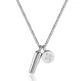 Pendant Necklaces Small Openable Necklace Funny Antidote For Love Stainless Steel Jewellery
