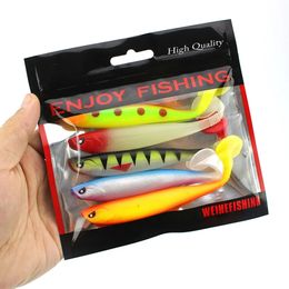 Fishing Hooks 5pcs Soft Lure 12cm 10g Silicone Bait Shad Fish High Quality Worms Bass Pike Minnow Swimbait Rubber 231123