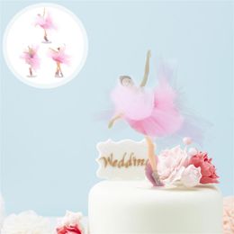 Festive Supplies 3 Sets Girl Baby Gifts Wedding Cake Decorations Celebrate Cupcake Toppers Miniature Toys Romantic Picks Figurines