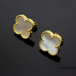 Designer Earrings ear studs Dangle Chandelier Earrings For Women Couple Stud Four-leaf Flower Fashion Stainless Steel