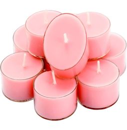 Candles Natural Scented Soy Wax Tealight Bk Romantic Rose Aromatherapy Luxury Tea Candle Set Of 12 4 Hour Burn Time Great F Bagsho7919000