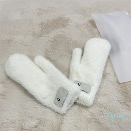 Rabbit Velvet Mittens Gloves Warm Cycling Driving Fashion Women Winter Warm Knitted Outdoor Glove Woemen Ski Gloves