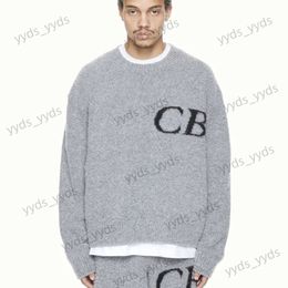 Giacche da uomo 2022 Cole Buxton Minimal Letter Jacquard Maglione girocollo allentato Nero Off White Grigio S-XL T231123