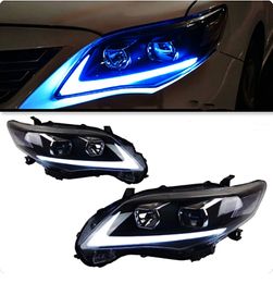 Car Headlights For Toyota Corolla 2011-2013 LED Daytime Lights DRL High Low Beam Headlight Turn Signal Lamp