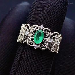 Cluster Rings CoLife Jewelry Vintage Emerald Ring For Daily Wear 4 6mm Natural Silver 925