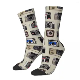 Men's Socks Funny Crazy Sock For Men Pography Pattern Hip Hop Harajuku Old Style Camera Happy Seamless Printed Boys Crew
