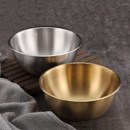 Bowls Large Capacity Stainless Steel Fruit Salad With Scale Golden Silver Soup Rice Noodle Ramen Bowl Kitchen Container