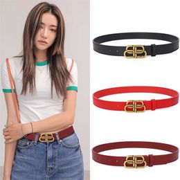 26% OFF Belt Designer New Net red same double b-button Bajia women's fashion jeans smooth buckle belt