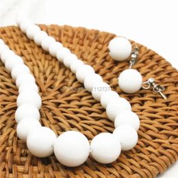 Wedding Jewellery Sets 6 14mm Accessories Crafts White Bead Girls Gifts Making Stones Necklace Chain DIY Earrings Fitting Female 231123