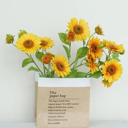 Decorative Flowers Bouquet Artificial Sunflower Flowers/75cm Daisies Wedding Plant Accessories Room Home Decor Christmas Party Decoration