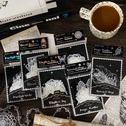 Gift Wrap 30 Pcs Romantic Hollow Lace Series Stationery Stickers Scrapbook Handbook DIY Aesthetic Decoration Craft Supplies Scrapbooking