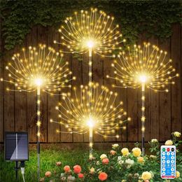 Solar LED Firework Fairy Light Outdoor Garden Decoration Lawn Pathway Light For Patio Yard Party Christmas Wedding