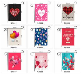 3045cm Valentines Day Garden Banners Polyester Garden Flag Holiday Atmosphere Decor Garden Banner Flags Customization VTKY21746921043