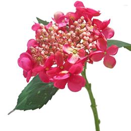 Decorative Flowers 594C 1pcs Silk Hydrangea Flower Artificial Bouquet Centerpieces For Tables Vase Wedding Decoration Arrangement