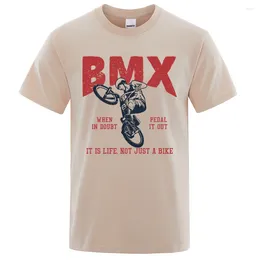 Men's T Shirts Bmx It Is Life Not Just A Bike Print Summer Men/Women O-Neck T-shirt Casual Cotton Short Sleeve Pullover Fashion Unisex