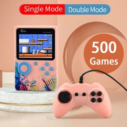 Portable Game Players Video Game Console Mini Portable Retro TV Handheld Game Player Built-in 500 Games LCD Screen AV Output Support 2 Player Gamepad 231122