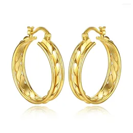 Link Bracelets 14K Solid Yellow Gold Plated Different Styles Hoop Earrings Jewellery Gifts For Women