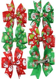 Christmas gift baby girl ribbon bow hairclips hairpins kids hair clips7396869