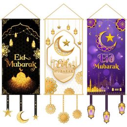 Other Event Party Supplies Eid Mubarak Decor Banner Kareem Ramadan for Home Hanging Flag Islamic Muslim Al Adha 230422