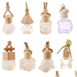 Essential Oils Diffusers Stock Car Hanging Glass Bottle Empty Per Aromatherapy Refillable Diffuser Air Fresher Fragrance Pendant Ornam Dhabn