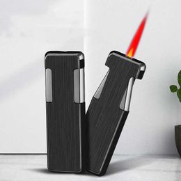 Lighters New red flame jet windproof lighter metal torch cigarette cool cigar smoke accessories gadgets for men