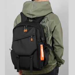 Backpack Geestock Men's Simple Waterproof Urban Man Usb Backpacks For Men Lightweight Commuter Laptop Trend School Bag
