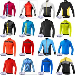 MAVIC Team Mens Winter thermal Fleece Cycling Jersey Long Sleeve Racing Shirts MTB Bicycle Tops Bike Uniform Outdoor Sportswea S21218H