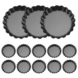 Baking Moulds 13 Pcs Egg Tart Molds 3inch Mini Pans Removable Bottom Cupcake Cake Muffin Mold Tin Pan Tool