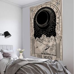 Tapestries Tarot Card Tapestry Wall Hanging Astrology Divination Bedspread Beach Mat 230422