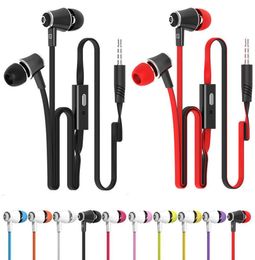 JM21 Earphones Super Bass Earpiece Stereo HIFI headphone With Microphone 35mm Noodles Wired Inear headset For Samsung iPhone Xia4957647