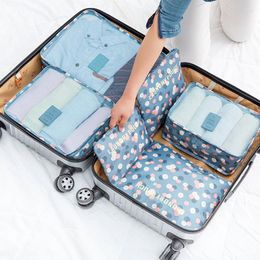 Storage Bags 6 Pcs/Set 8 Color Travel Portable Tote Case Packing Women Men Clothes Shoes Tidy Waterproof Luggage Pouch