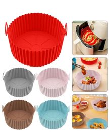 Silicone Basket Pot Tray Liner For Air Fryer Oven Accessories Pan Baking Mould Pastry Bakeware Kitchen Novel Shape Reusable LX51516438775