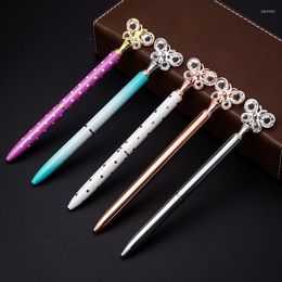 Pcs Crystal Butterfly Ball Point Pen Tip Metal Student Office Stationery Writing Black Refill Wholesale