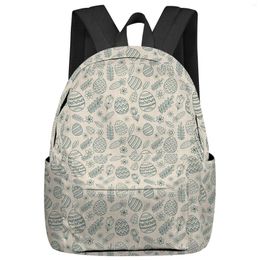 Backpack Easter Egg Pattern Simple Line Student School Bags Laptop Custom For Men Women Female Travel Mochila