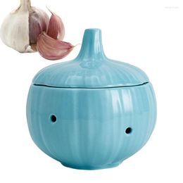 Storage Bottles Garlic Holder Canister Vent Design Potato Tank With A Lid For Keeping Cloves Fresh And Longer