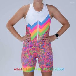 Racing Sets 2023 Zootekoi Women Cycling Jumpsuit Triathlon Sleeveless Swimming And Running Skinsuit Mtb Bicycle Clothing Roupa Ciclismo