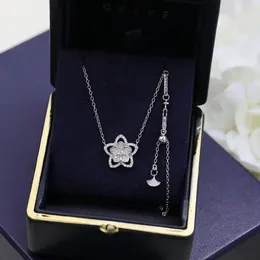 Chains London England Jewelry High Quality 925 Sliver Single Ribbon Drop Diamond Necklace For Women Charming Gift