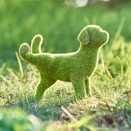 Garden Decorations Outdoor Dog Statues Sculptures Figurines Animal Ornaments Fairy Decoration Miniatures Home Accessories 230422