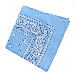 Bandanas Cotton Printed Bandana Paisley Headband Balaclava Square Scarf Handkerchief For Hip- Hop Cycling DIY Cover Sky-