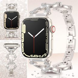 Bling Diamond Slim Chic jewelry Bracelet Strap for Apple Watch Ultra 8 7 6 5 4 3 SE Rhinestone Replacement band