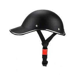 Cycling Helmets Universal Bicycle Baseball Cap Electric Safety Helmet with Adjustable Strap for Adults Accessories 231122