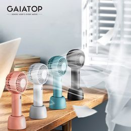Other Home Garden GAIATOP Mini Portable Fan Handheld USB Charging Cooling Electric 3 Speed Adjustment Powerful Dual Motor Outdoor Travel 230422