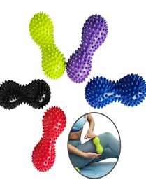 PeanutShaped Double Spiky Yoga Bas Arm Back Foot Shoulder Point Massage Roer Inflatable Fitness Myofascial Ba Pain Relief Relax Muscles Home Gym Equipments7935204