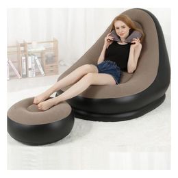 Living Room Furniture Portable Inflatable Outdoor Sofa With Chair Cam Travel Holiday Air Bag Slee Lazy Bed Beag Drop Delivery Home Gar Dhiwh