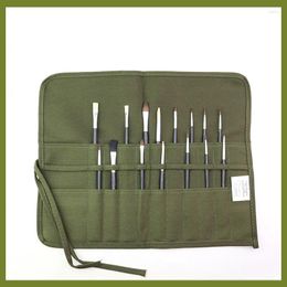 Multifunction Pencil Bag Roll Up Thick Canvas Wrap Pouch 22 Holder Case Organizer Perfect Storage For Brush Make